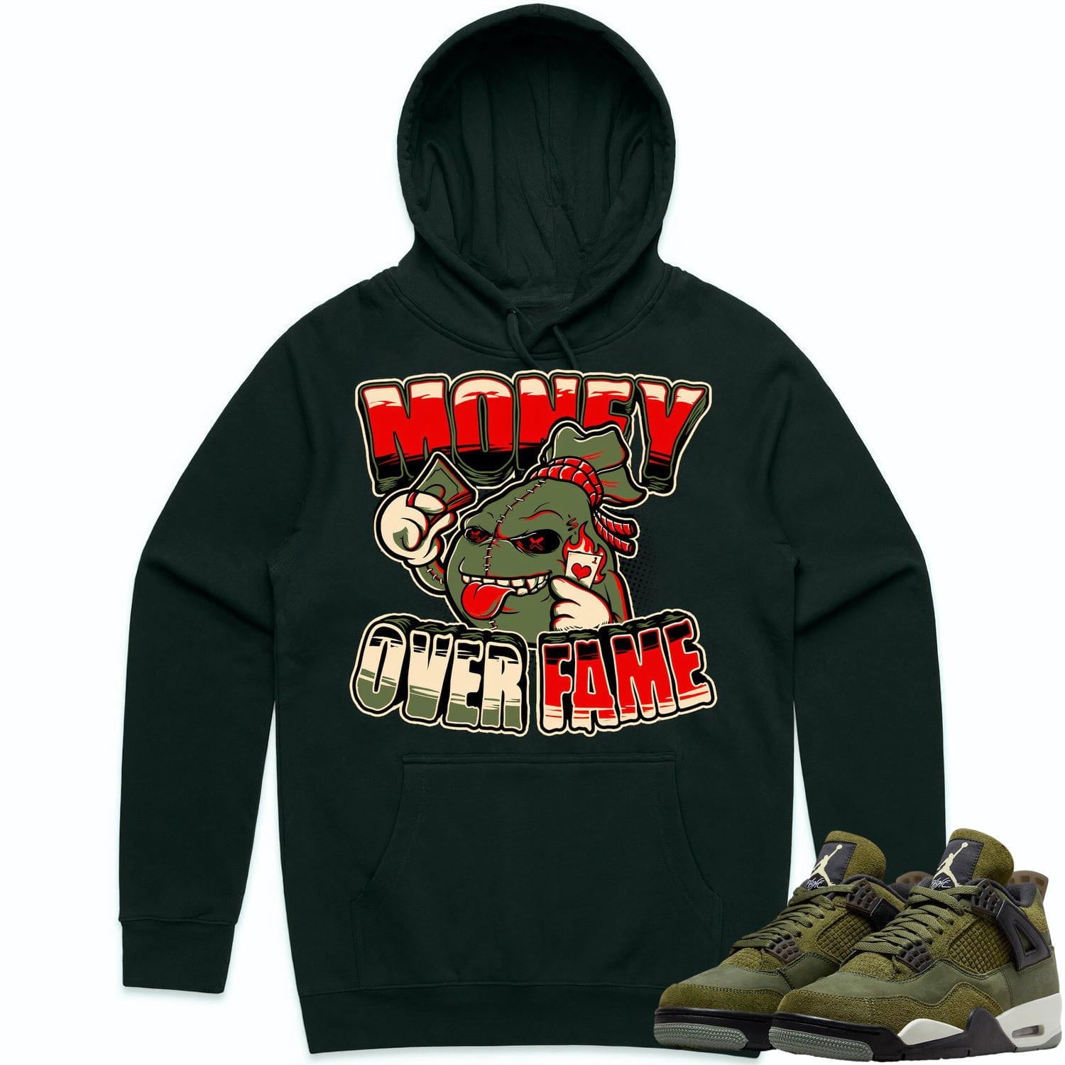 Jordan 4 Craft Olive 4s Hoodie to Match - OLIVE MOF