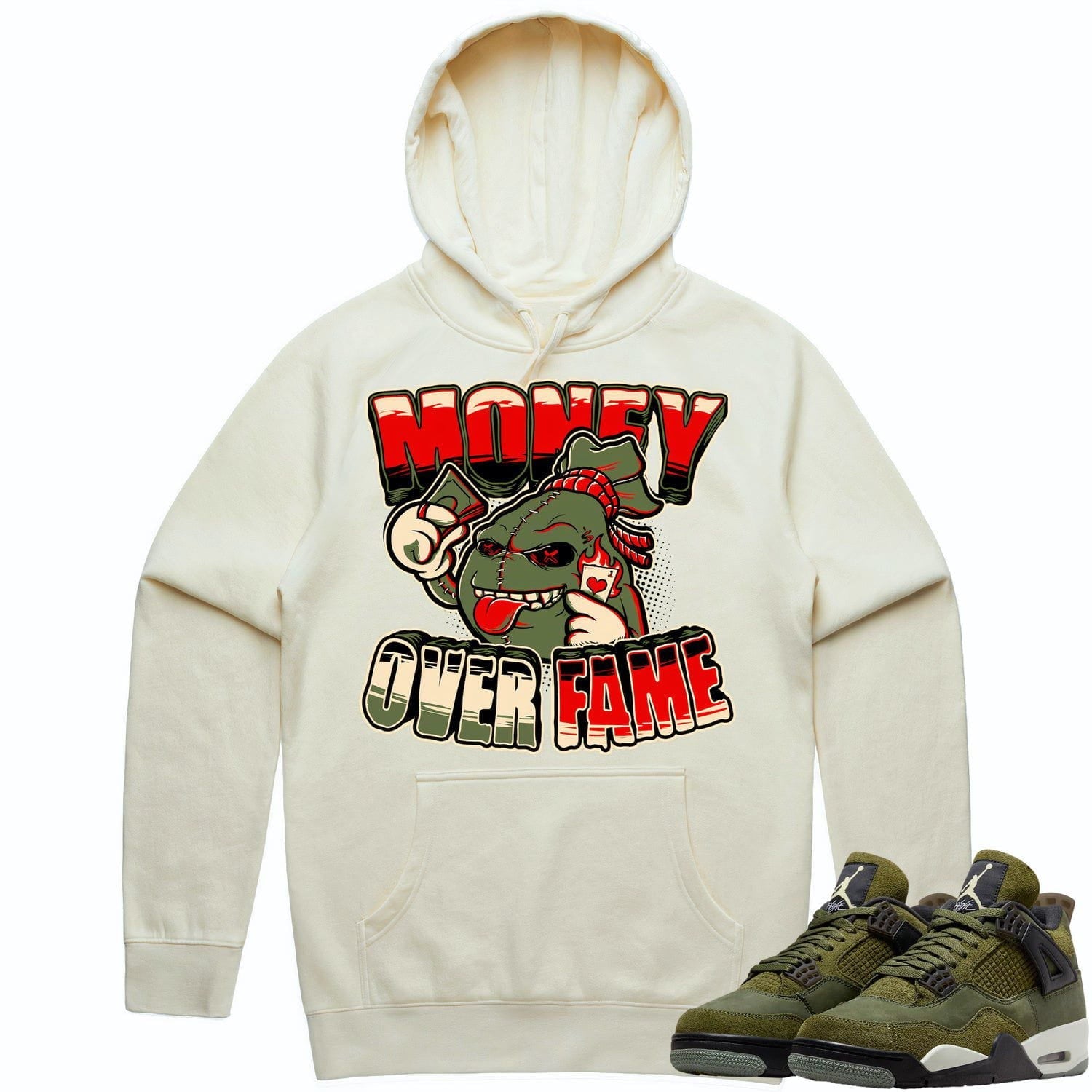 Jordan 4 Craft Olive 4s Hoodie to Match - OLIVE MOF