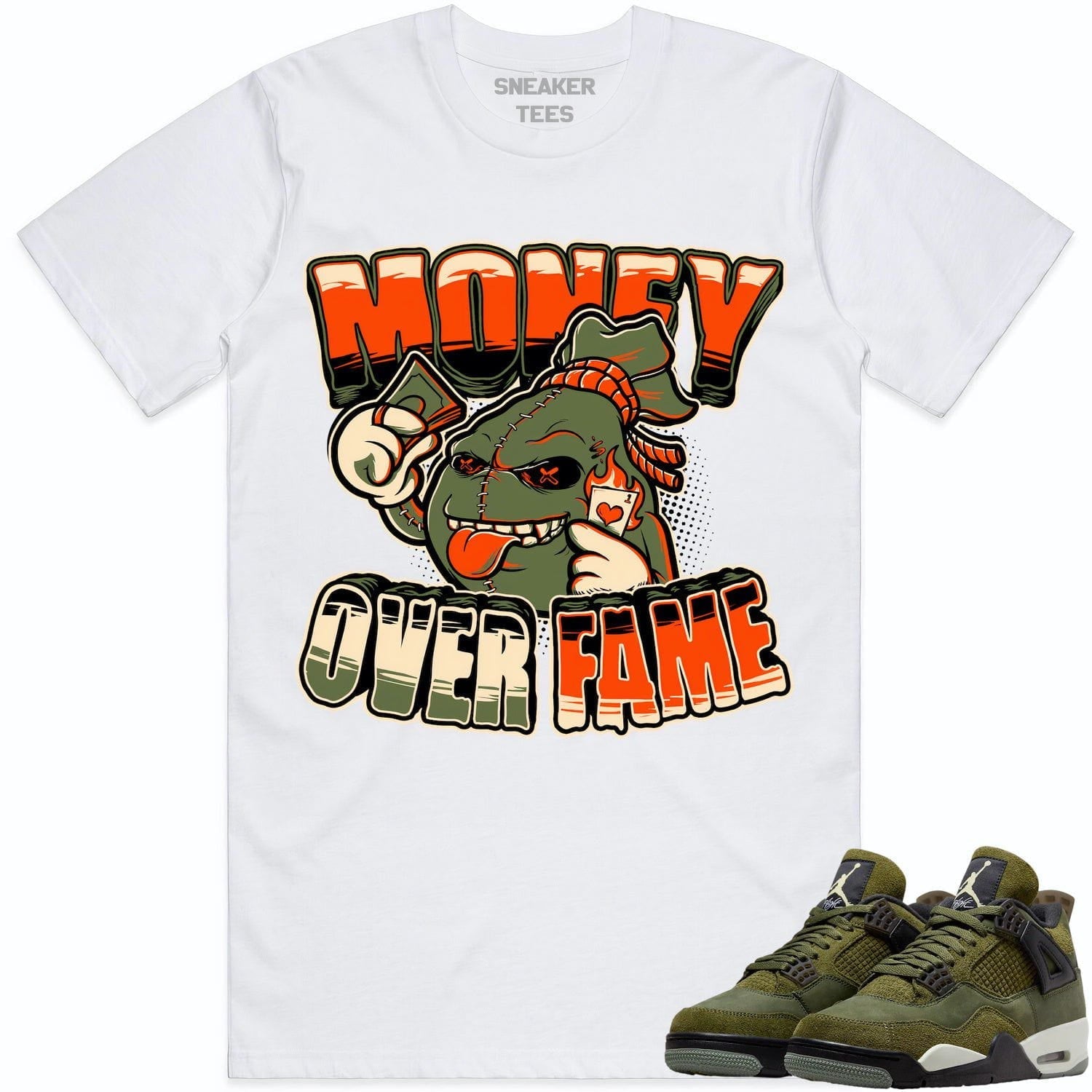 Jordan 4 Craft Olive 4s Shirt to Match - CELADON MOF