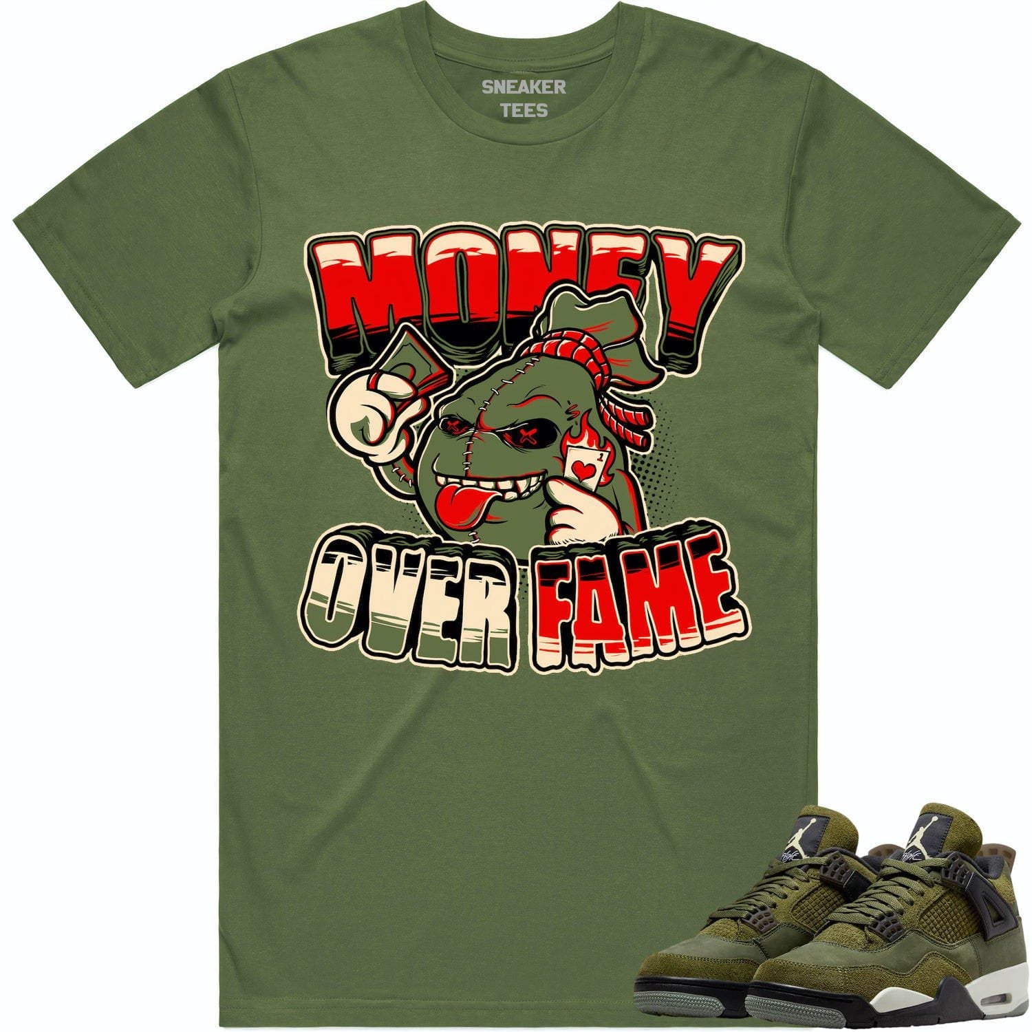 Jordan 4 Craft Olive 4s Shirt to Match - OLIVE MOF