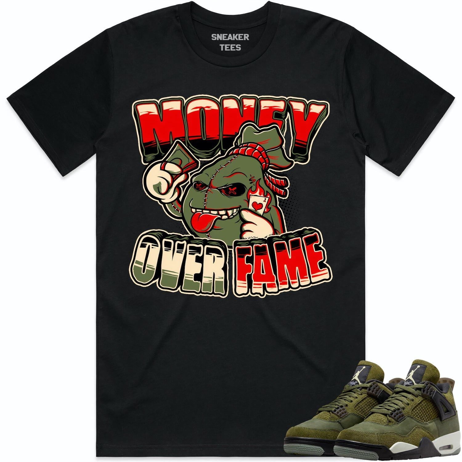 Jordan 4 Craft Olive 4s Shirt to Match - OLIVE MOF