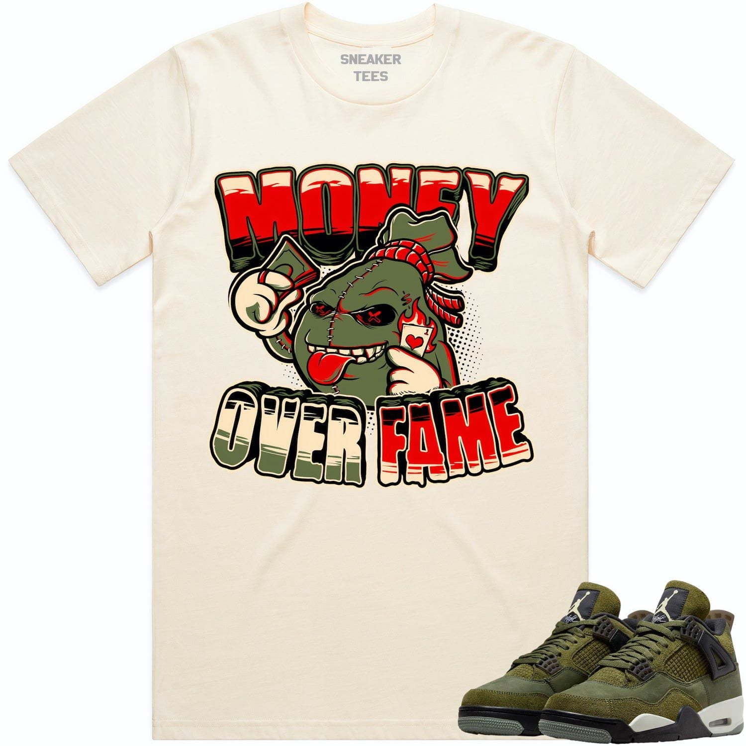 Jordan 4 Craft Olive 4s Shirt to Match - OLIVE MOF