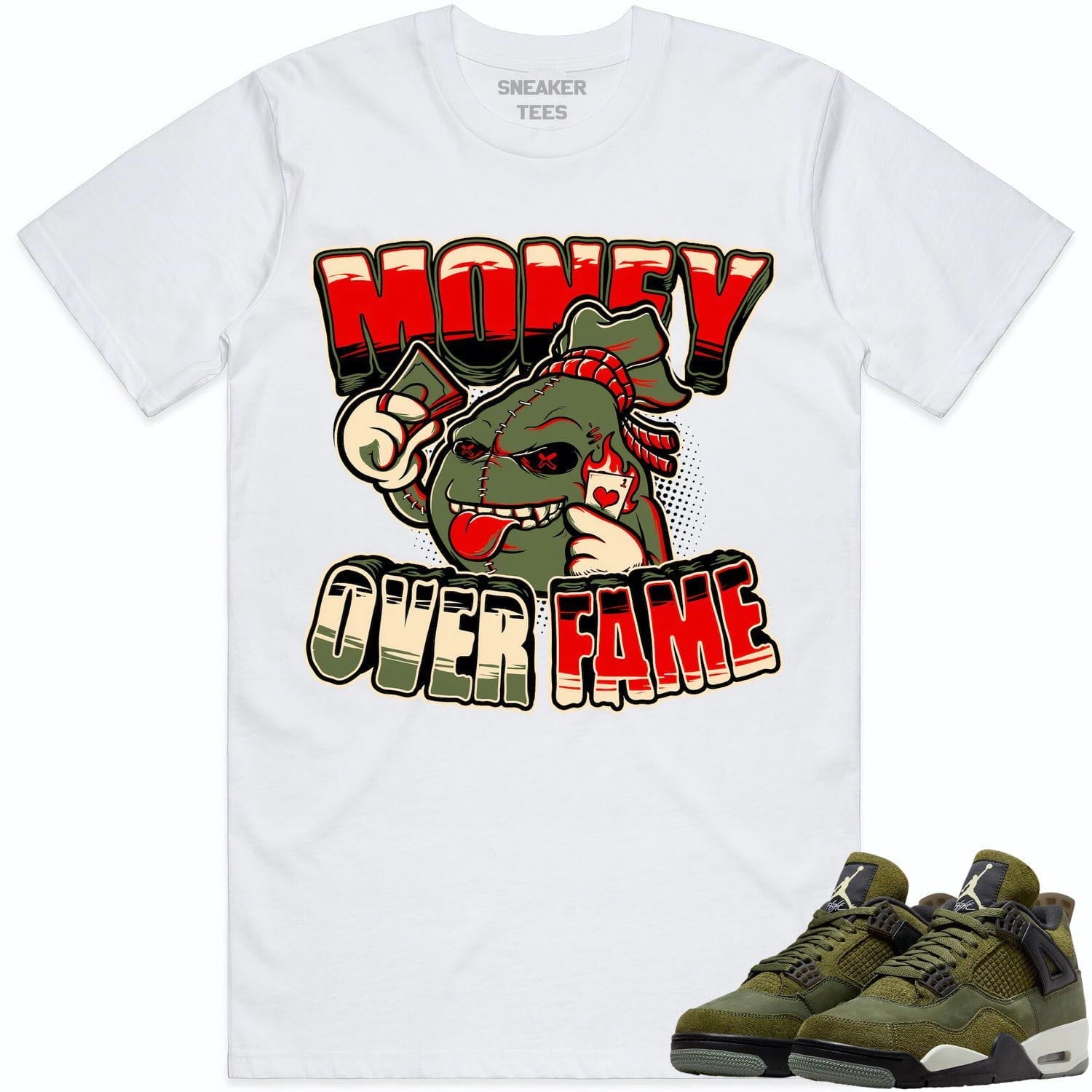 Jordan 4 Craft Olive 4s Shirt to Match - OLIVE MOF