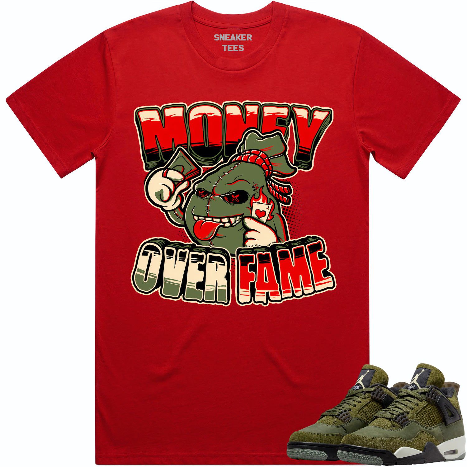 Jordan 4 Craft Olive 4s Shirt to Match - OLIVE MOF