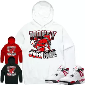 Jordan 4 Red Cement 4s Hoodie to Match - RED MOF