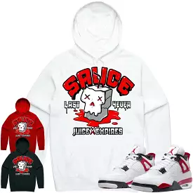 Jordan 4 Red Cement 4s Hoodie to Match - RED SAUCE