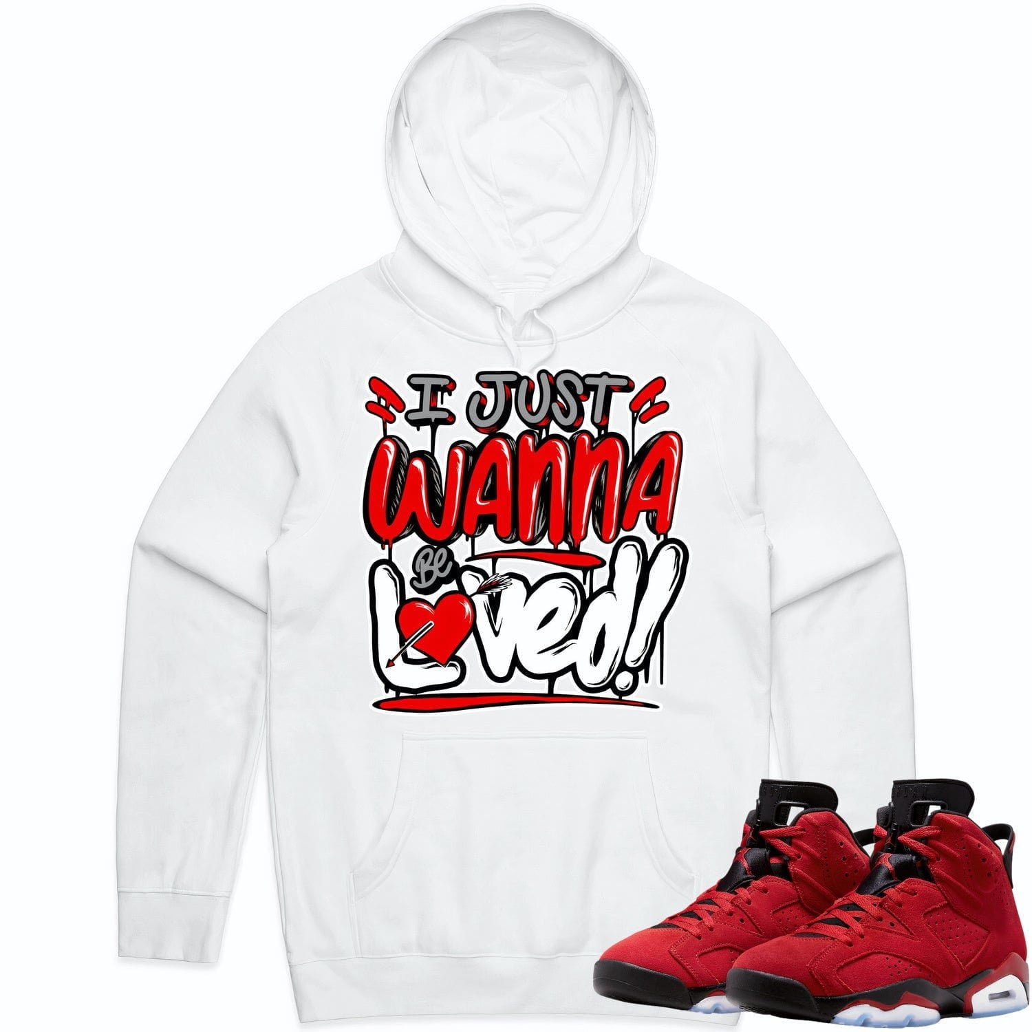 Jordan 6 Toro Bravo 6s Hoodie to Match - RED LOVED