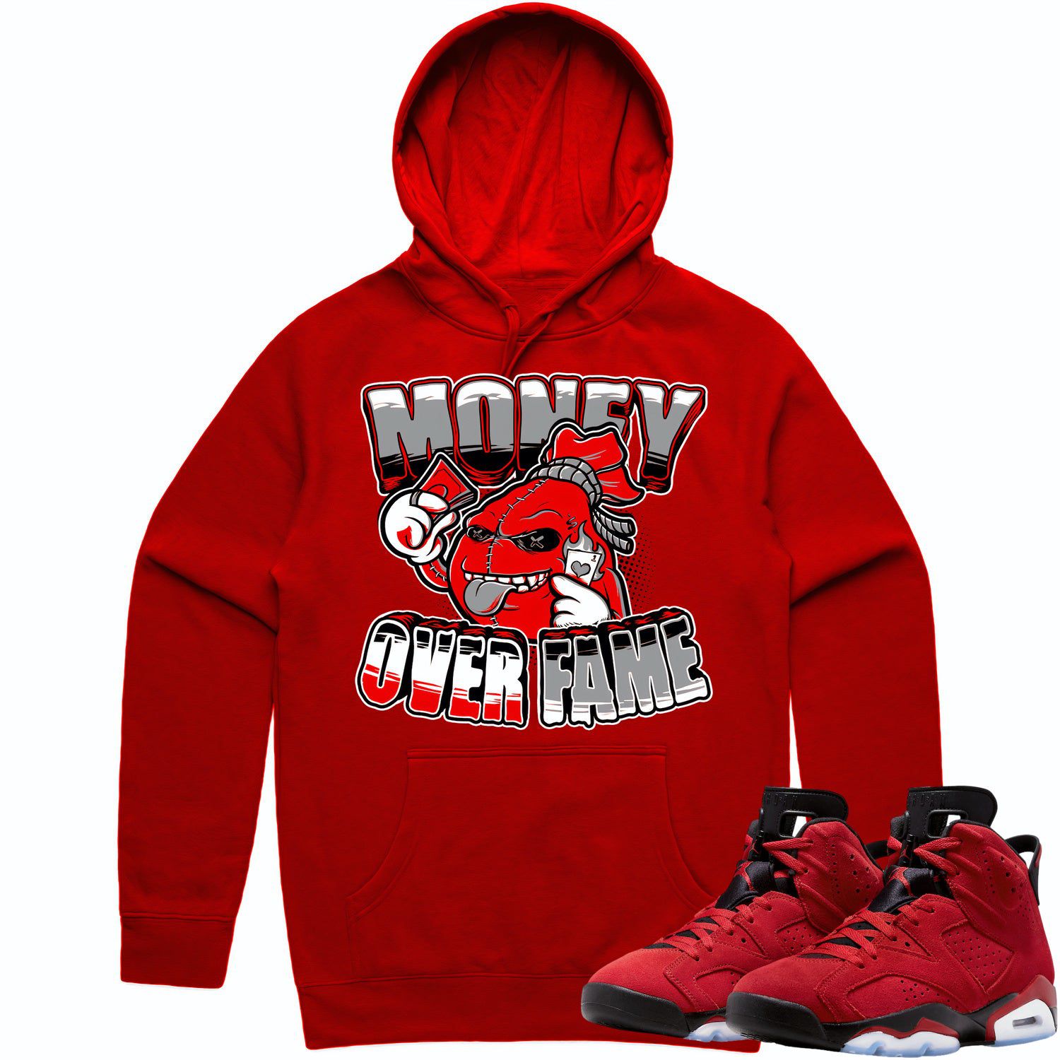 Jordan 6 Toro Bravo 6s Hoodie to Match - RED MOF