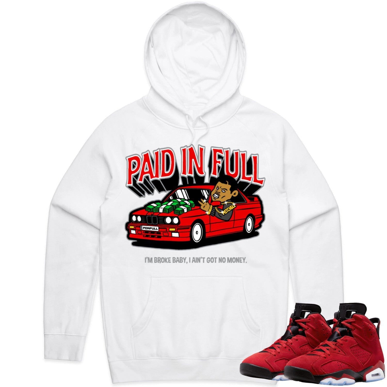 Jordan 6 Toro Bravo 6s Hoodie to Match - RED PAID