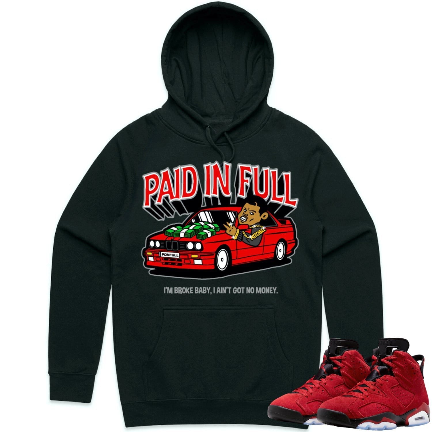 Jordan 6 Toro Bravo 6s Hoodie to Match - RED PAID