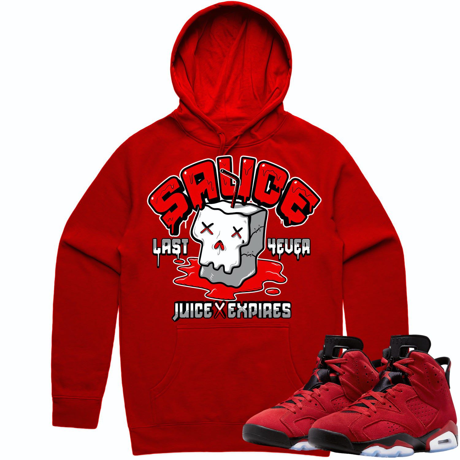 Jordan 6 Toro Bravo 6s Hoodie to Match - RED SAUCE