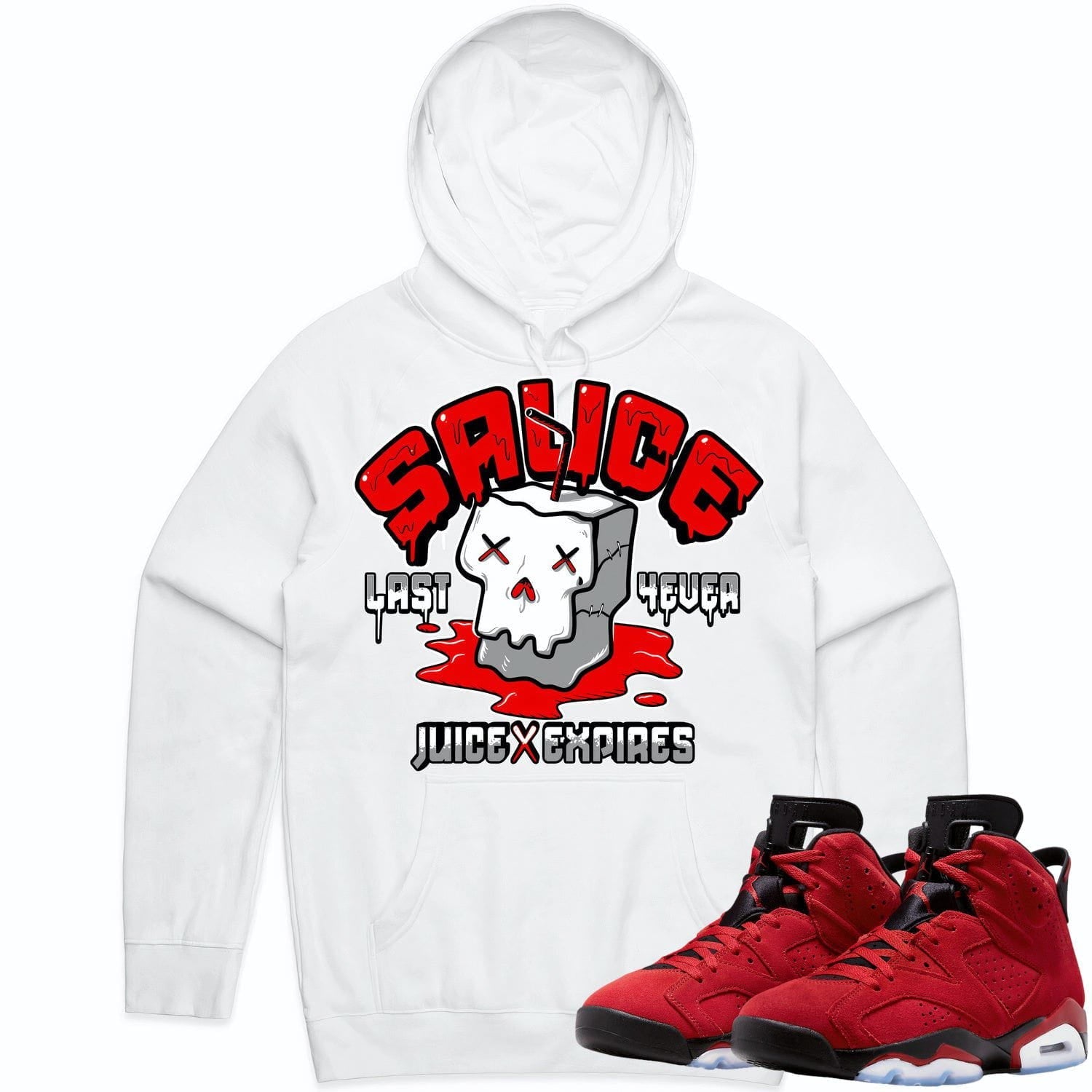 Jordan 6 Toro Bravo 6s Hoodie to Match - RED SAUCE