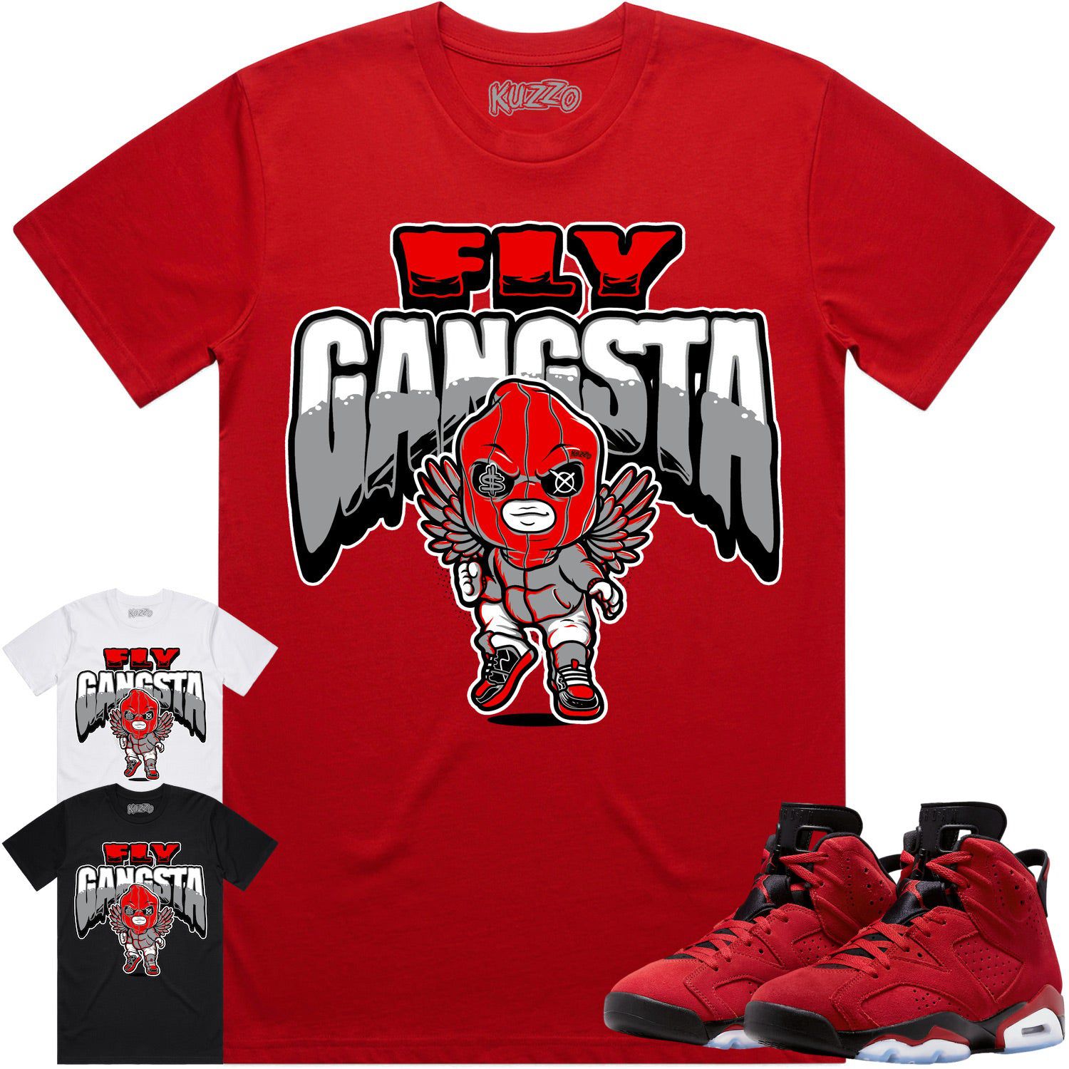 Jordan 6 Toro Bravo 6s Shirt to Match - RED FLY GANGSTA