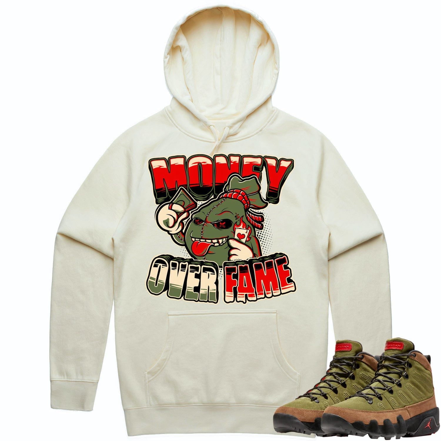 Jordan 9 Beef Broccoli 9s Hoodie to Match - OLIVE MOF