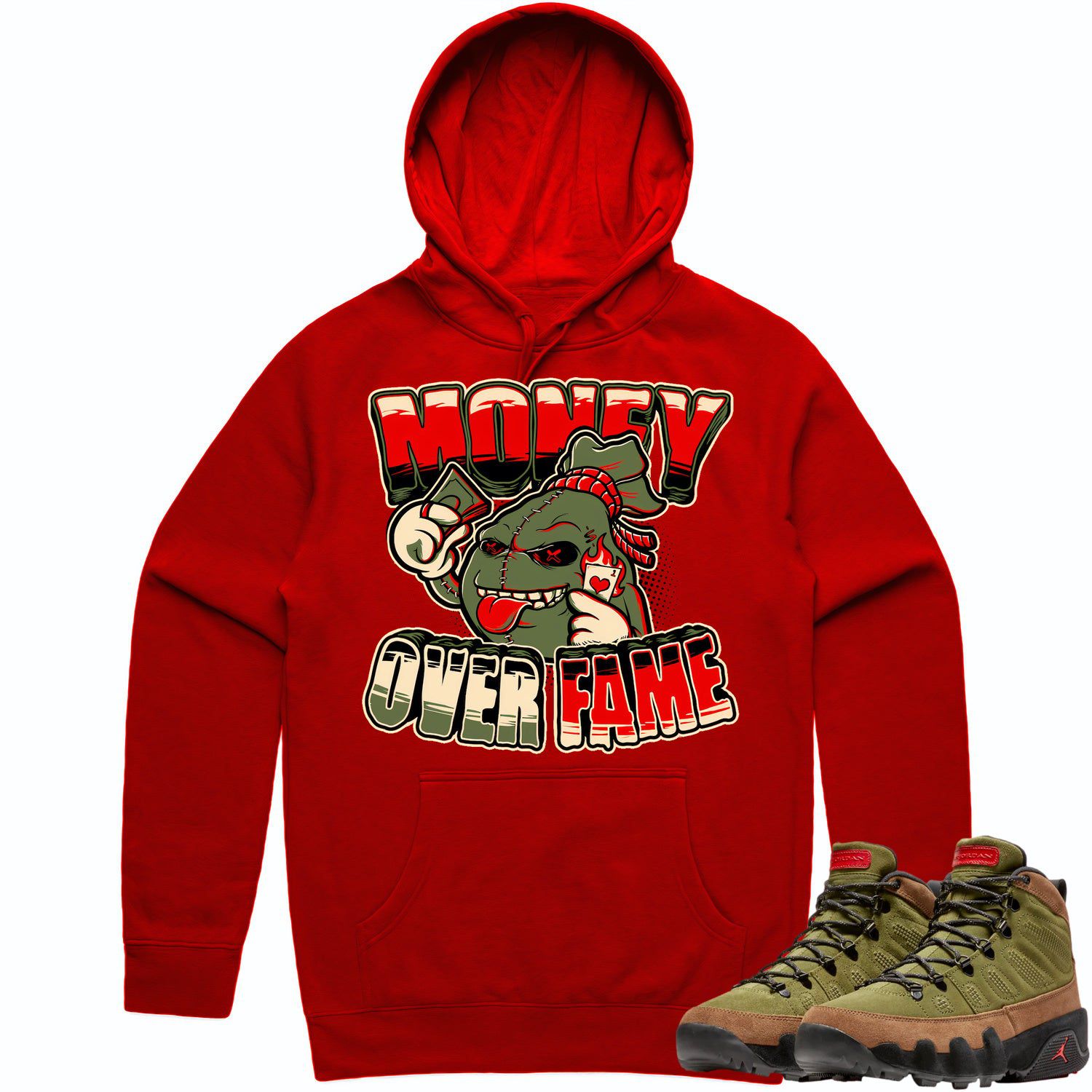 Jordan 9 Beef Broccoli 9s Hoodie to Match - OLIVE MOF