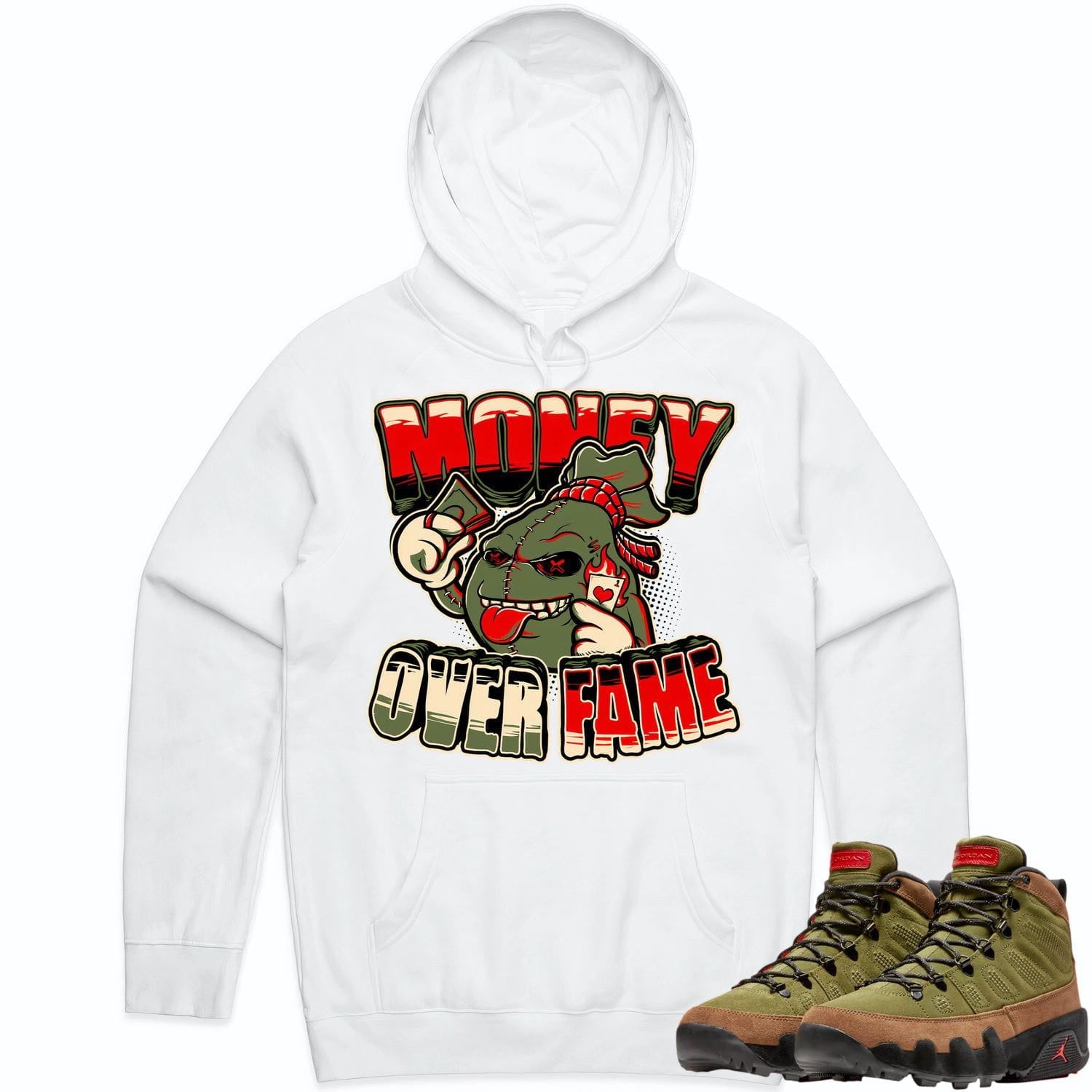 Jordan 9 Beef Broccoli 9s Hoodie to Match - OLIVE MOF