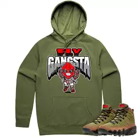 Jordan 9 Beef Broccoli 9s Hoodie to Match - RED FLY GANGSTA