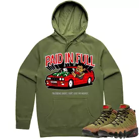 Jordan 9 Beef Broccoli 9s Hoodie to Match - RED PAID