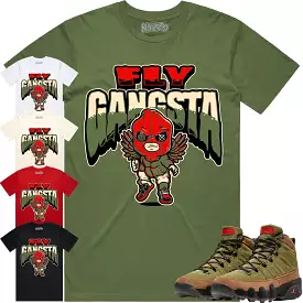 Jordan 9 Beef Broccoli 9s Shirt to Match - OLIVE FLY GANGSTA