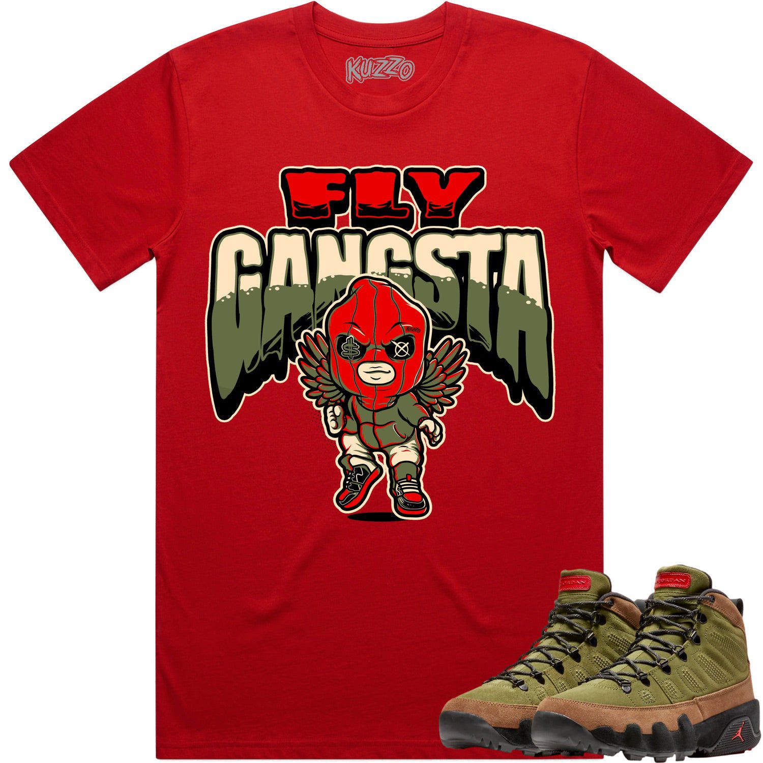 Jordan 9 Beef Broccoli 9s Shirt to Match - OLIVE FLY GANGSTA