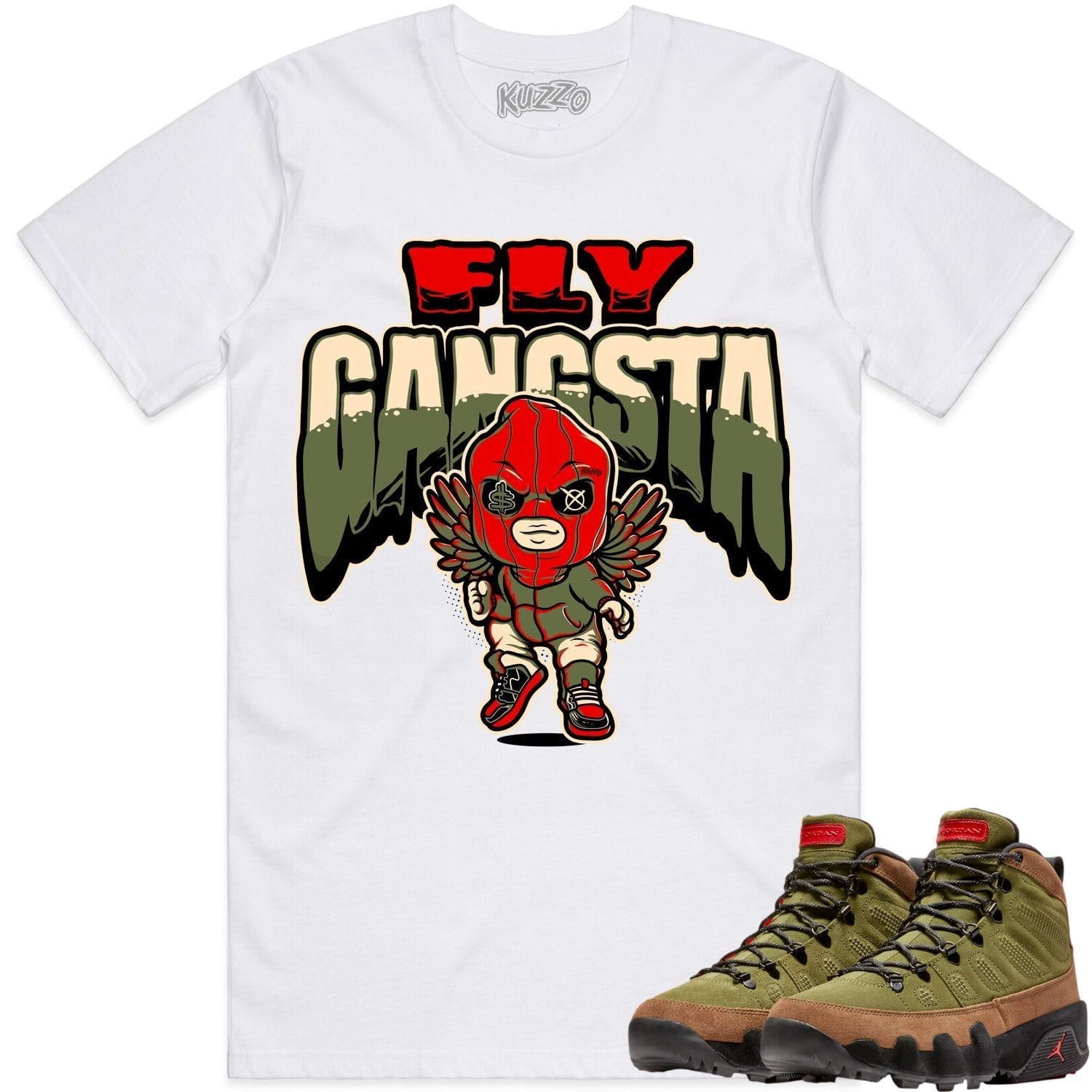 Jordan 9 Beef Broccoli 9s Shirt to Match - OLIVE FLY GANGSTA