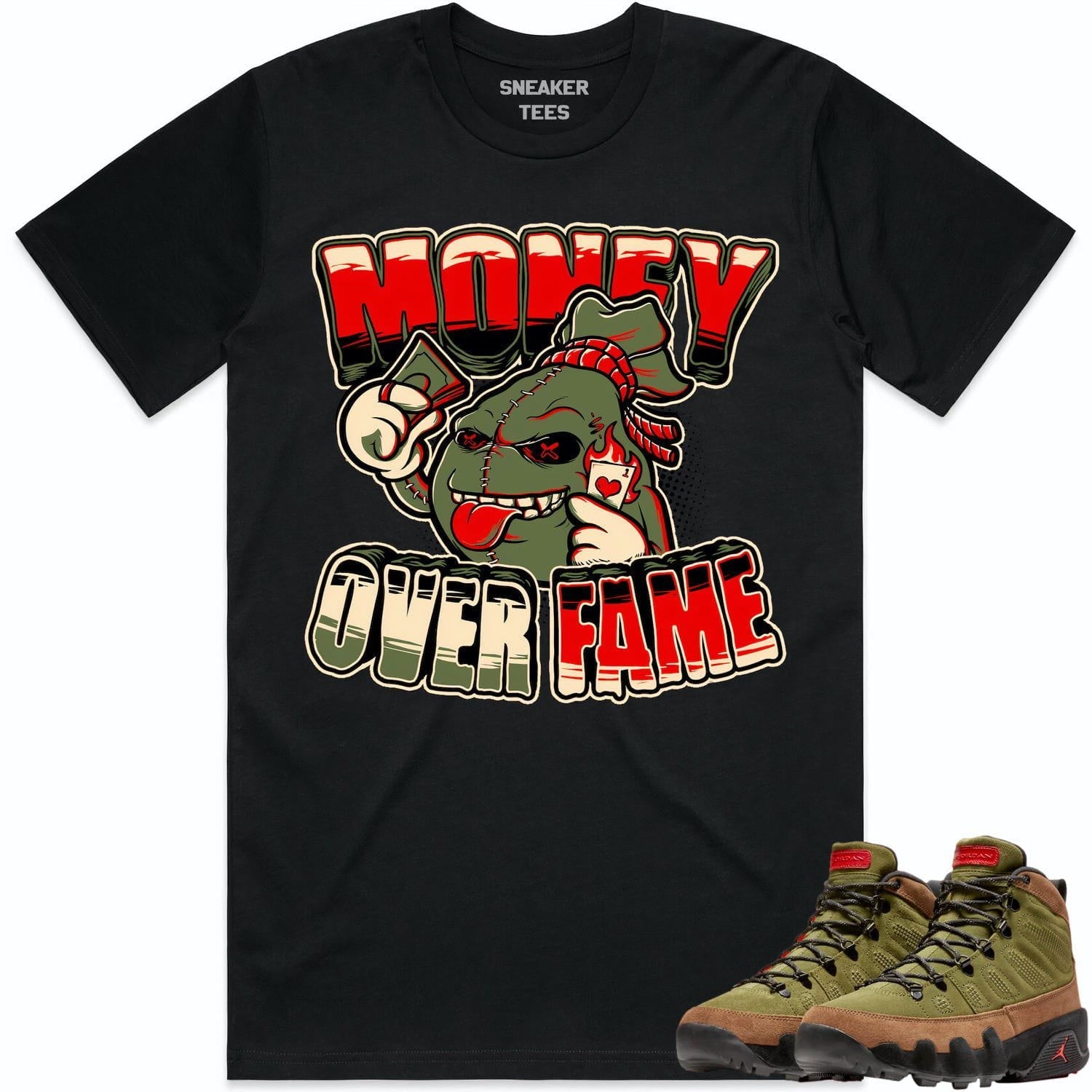 Jordan 9 Beef Broccoli 9s Shirt to Match - OLIVE MOF