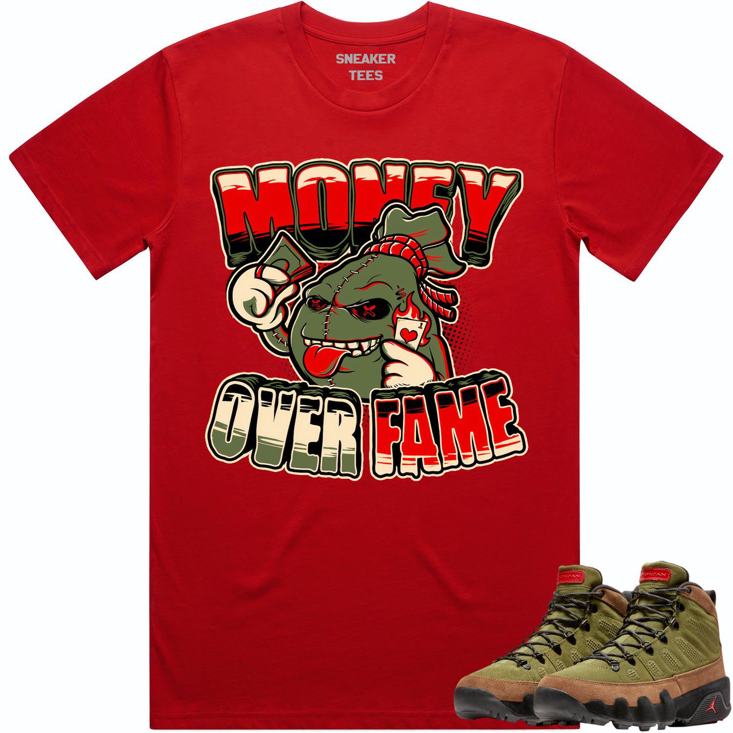 Jordan 9 Beef Broccoli 9s Shirt to Match - OLIVE MOF