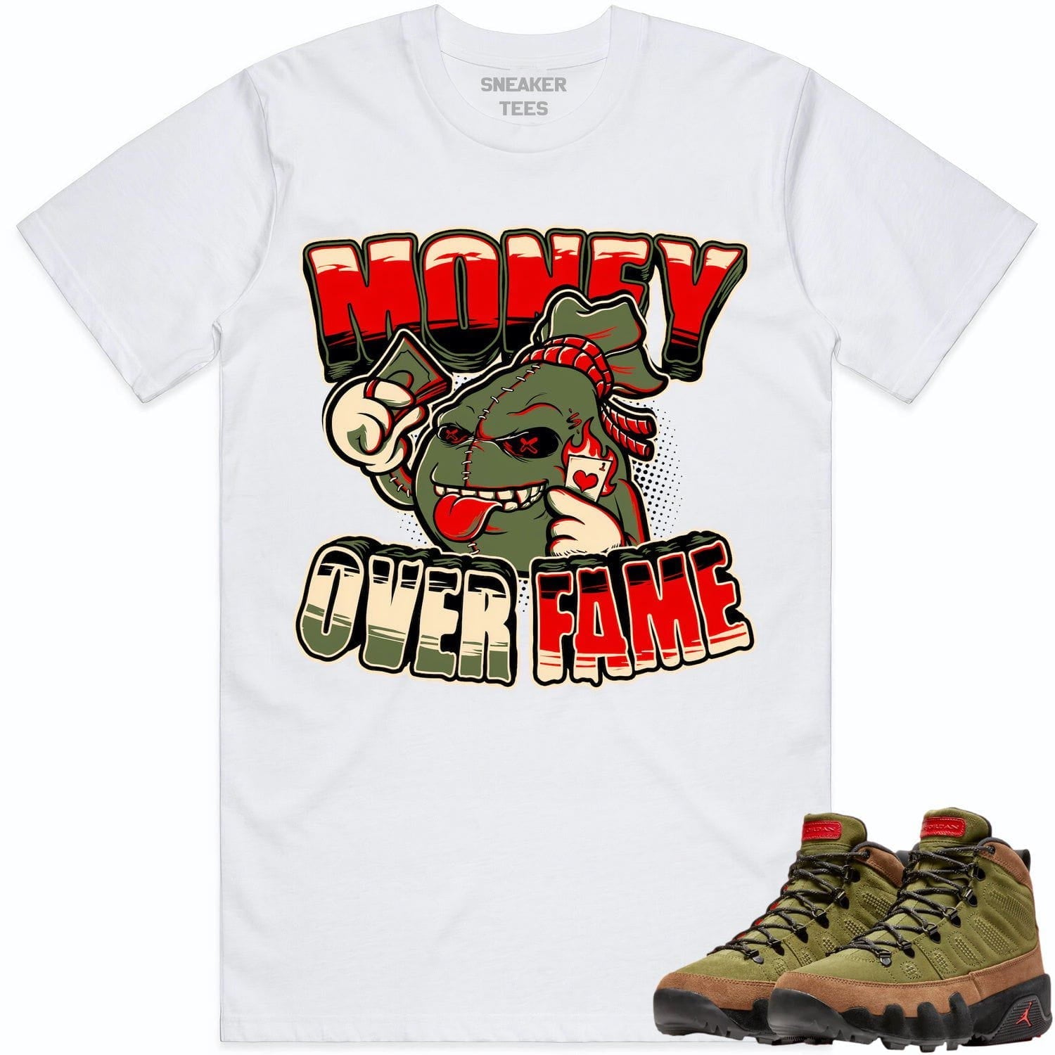 Jordan 9 Beef Broccoli 9s Shirt to Match - OLIVE MOF