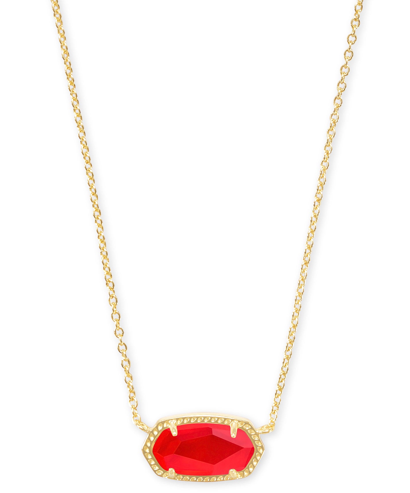 Kendra Scott Elisa Pendant Necklace - Red Illusion/Gold