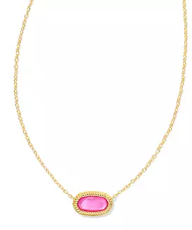 Kendra Scott Elisa Ridge Frame Necklace - Gold/Golden Abalone, Gold/Azalea Illusion, Gold/Indigo Watercolor OR Silver/Ivory MOP