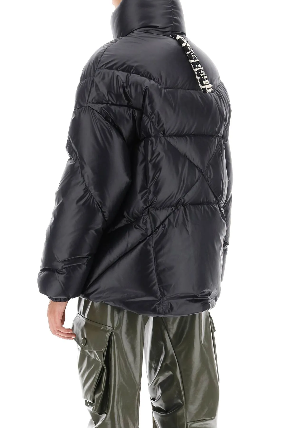 Khrisjoy moon shiny short down jacket EFMW010NYL BLACK