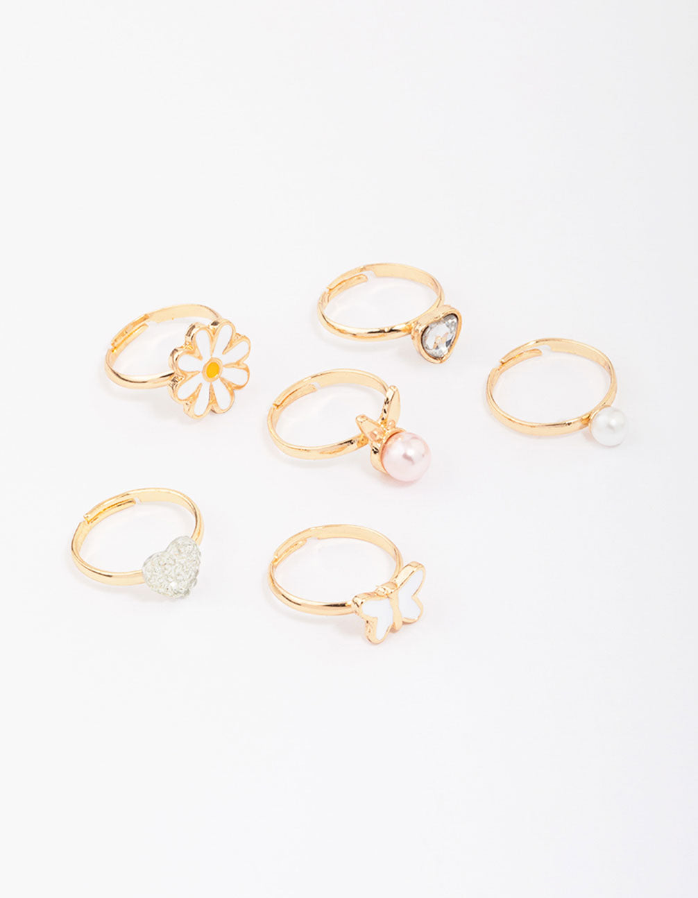 Kids Pearl Bunny Ring 6-Pack