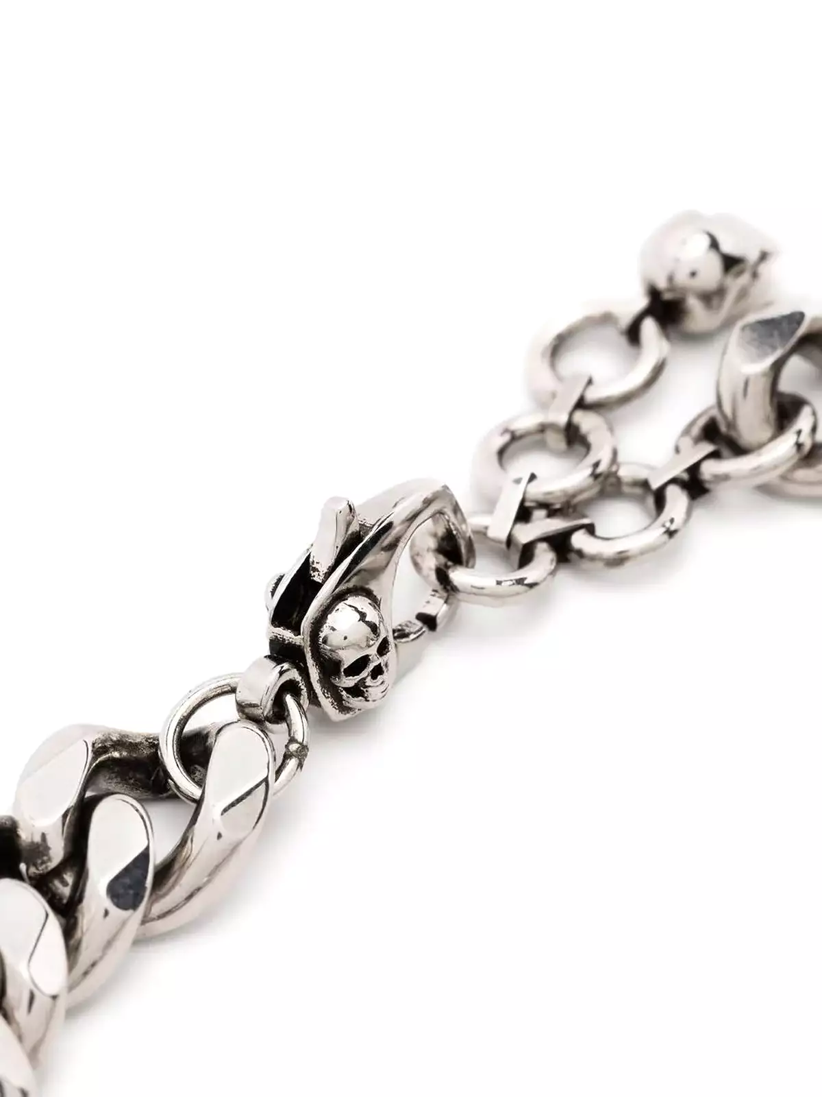 logo-plaque chain-link bracelet