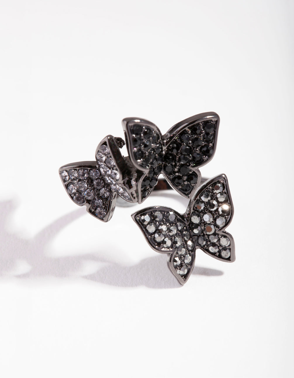 Matte Cluster Butterfly Ring