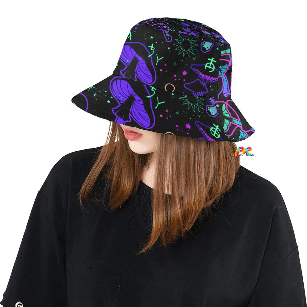 Mushroom Cult Rave Bucket Hat