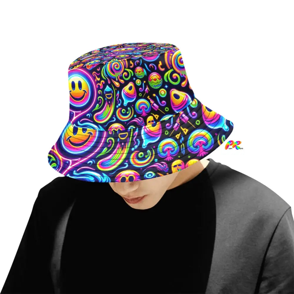 Neon Bliss Unisex Rave Bucket Hat