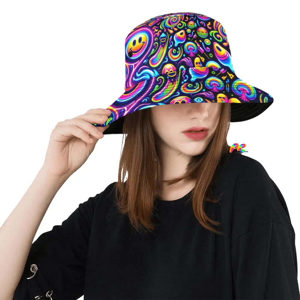 Neon Bliss Unisex Rave Bucket Hat