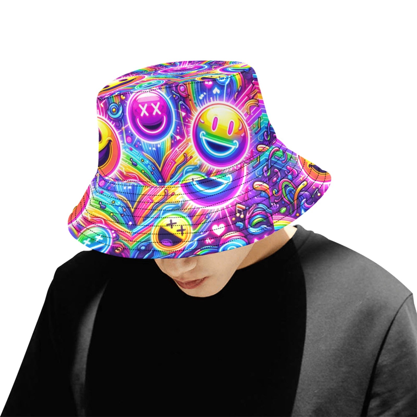 Neon Joy Unisex Rave Bucket Hat