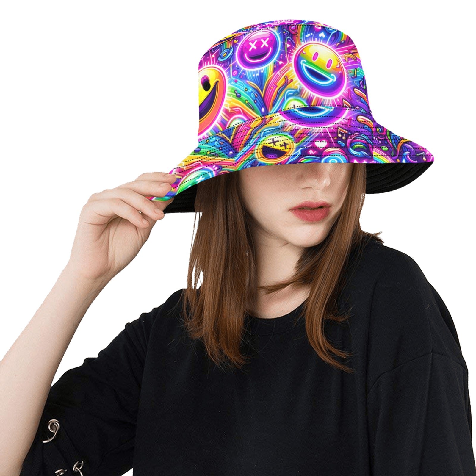 Neon Joy Unisex Rave Bucket Hat