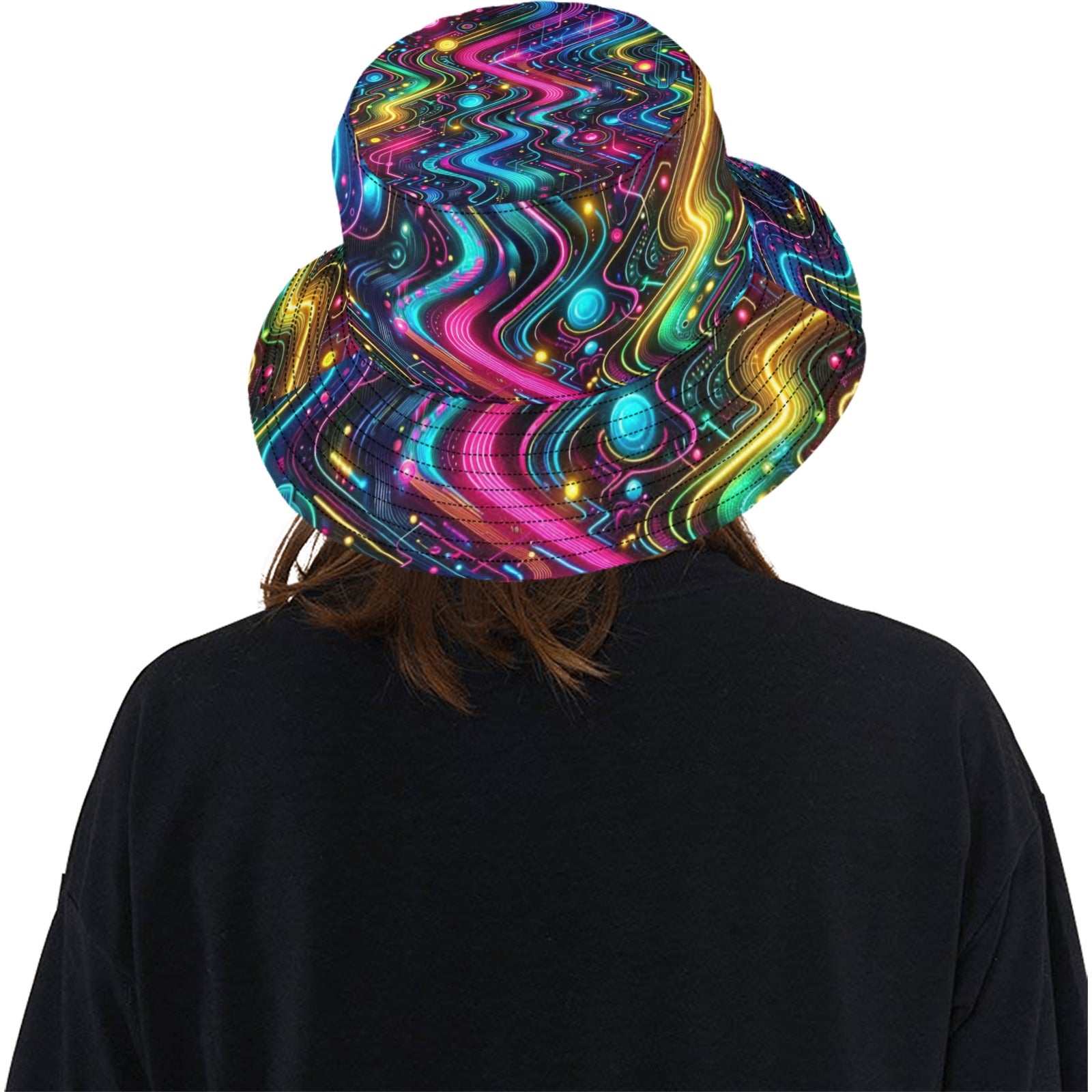 Neon Pulse Rave Unisex Bucket Hat