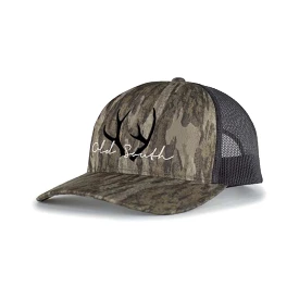 Racked Trucker Hat in Bottomland Camo