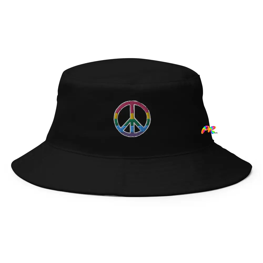 Rainbow Peace Sign Bucket Hat