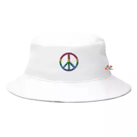 Rainbow Peace Sign Bucket Hat