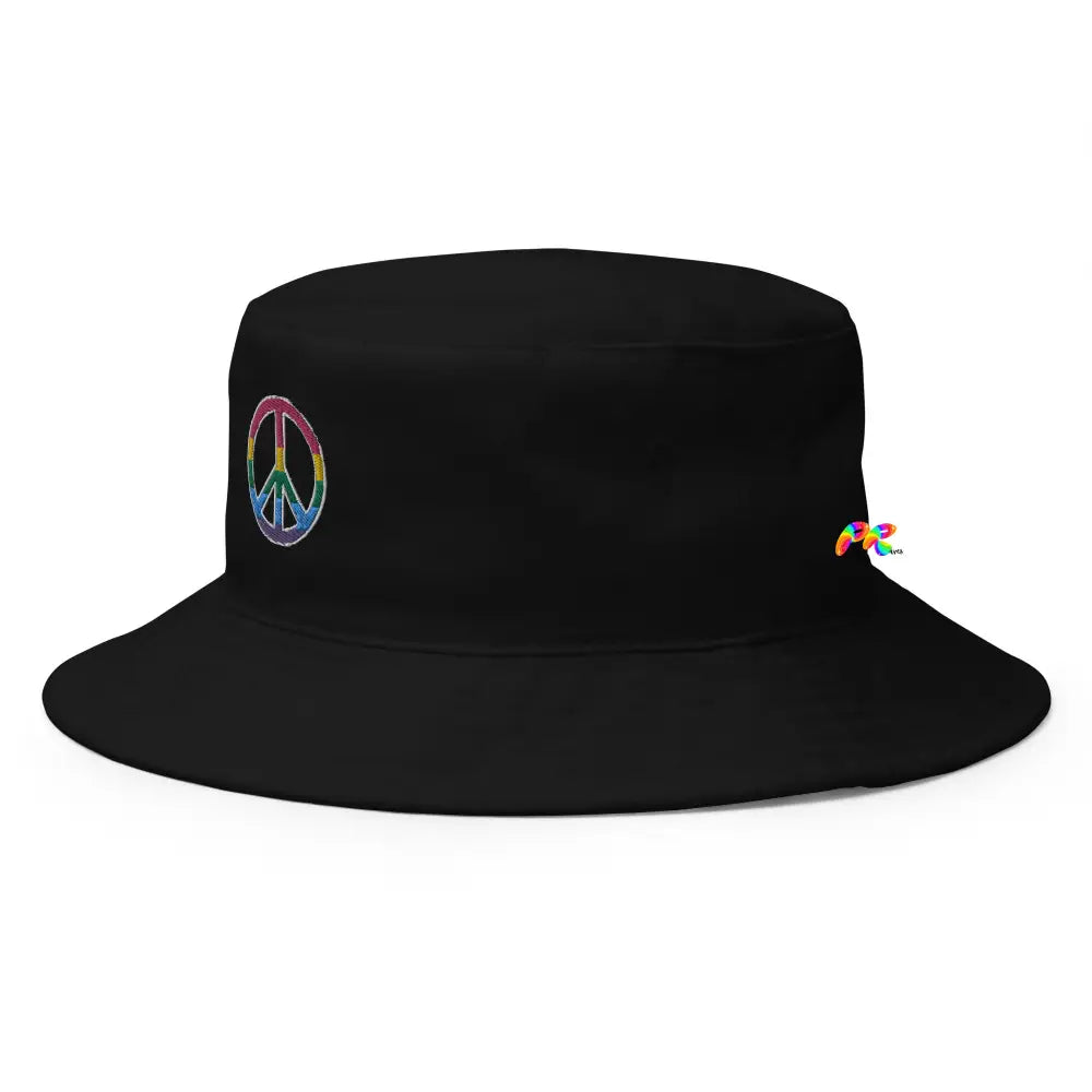 Rainbow Peace Sign Bucket Hat