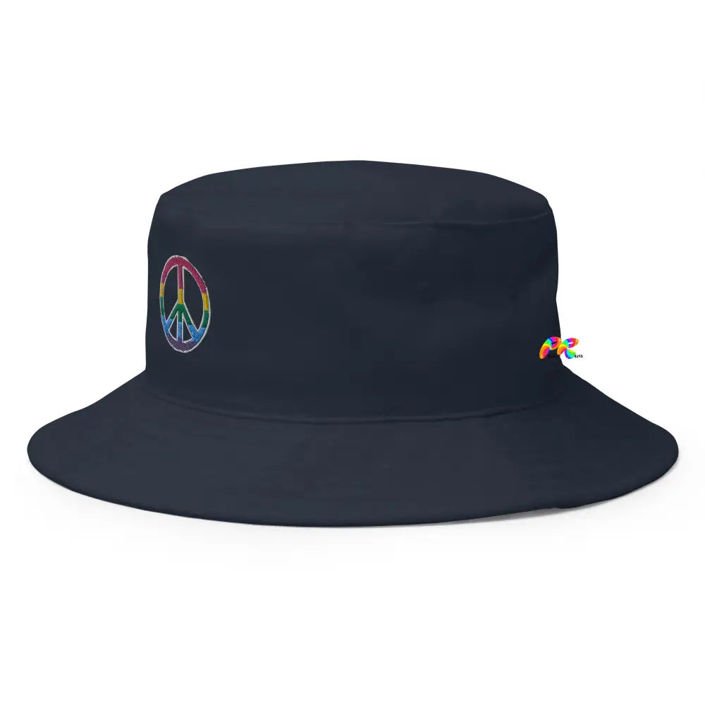 Rainbow Peace Sign Bucket Hat