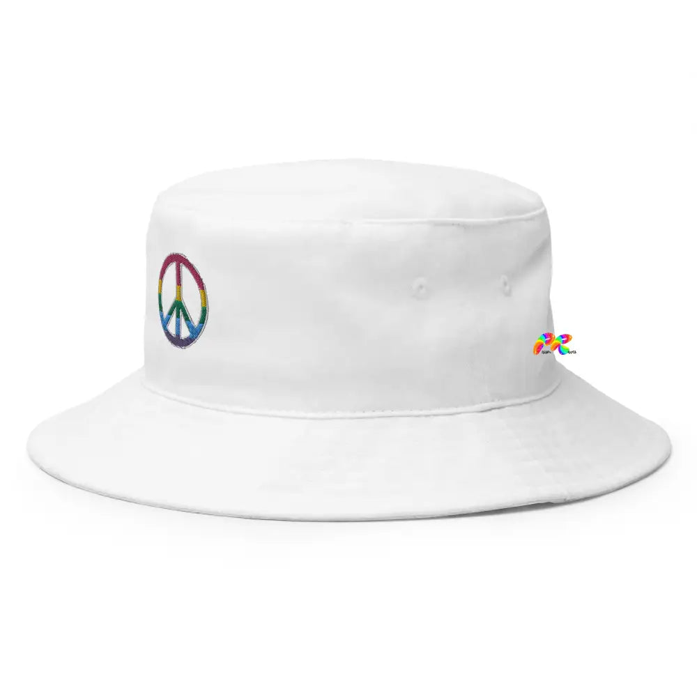 Rainbow Peace Sign Bucket Hat