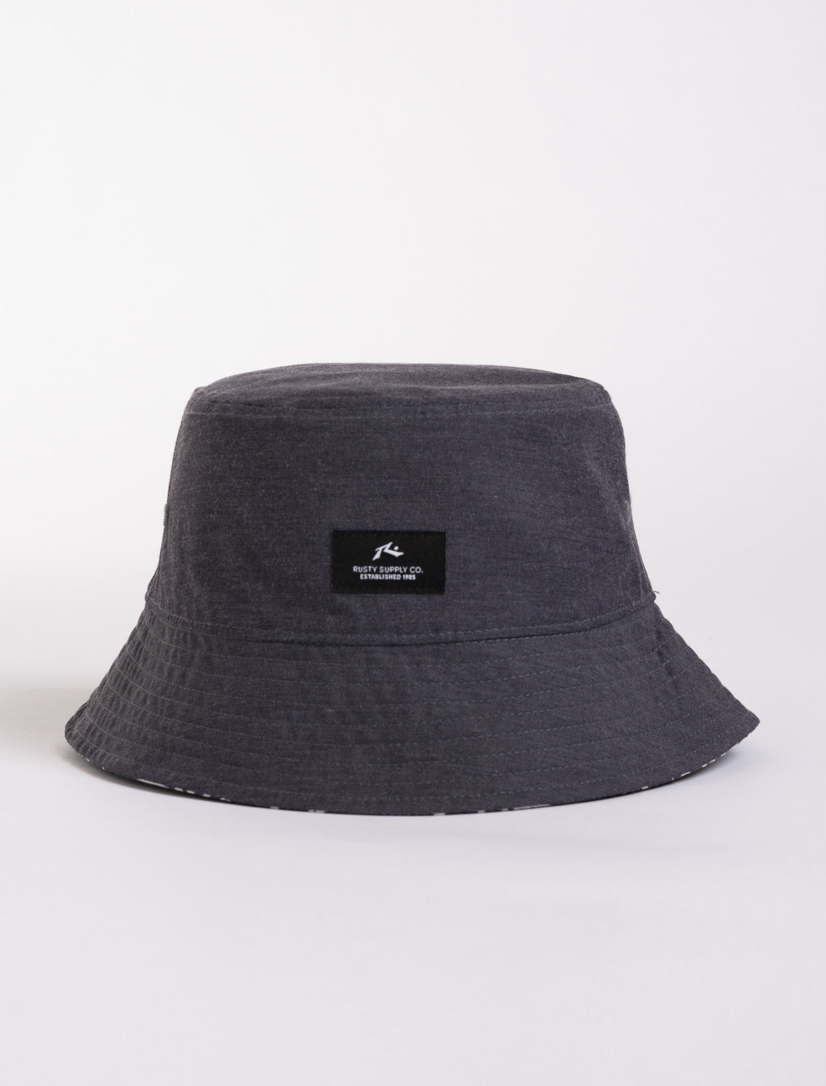 Rusty USA Dirtbag Reversible Bucket Hat Black