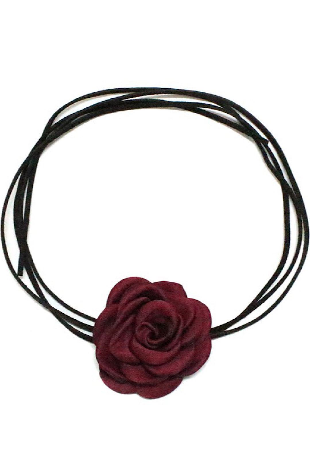 Silk Flower Wrap Necklace