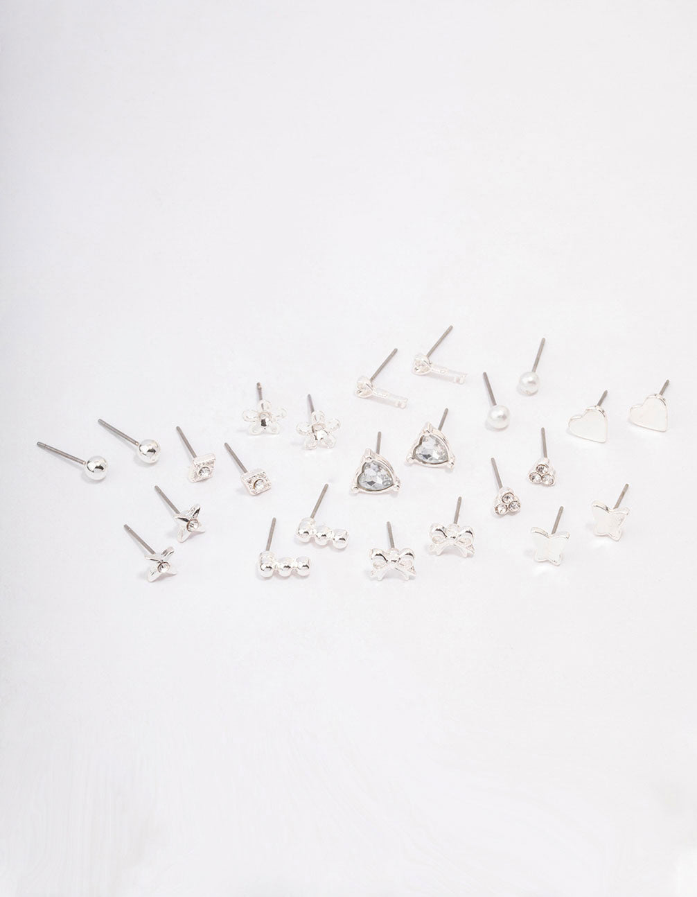 Silver Key Bow Earring 12-Pack