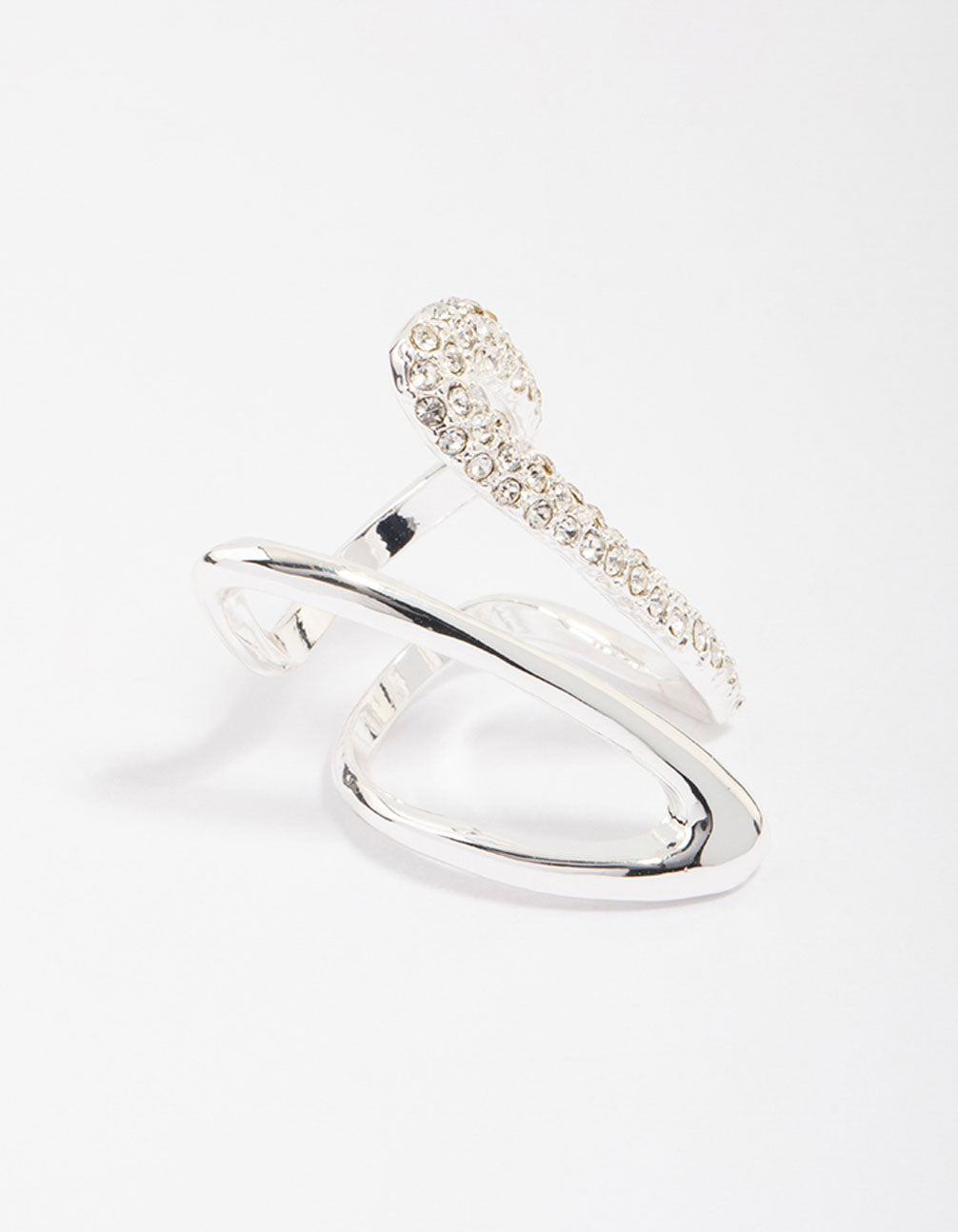 Silver Plated Bling Split Ring